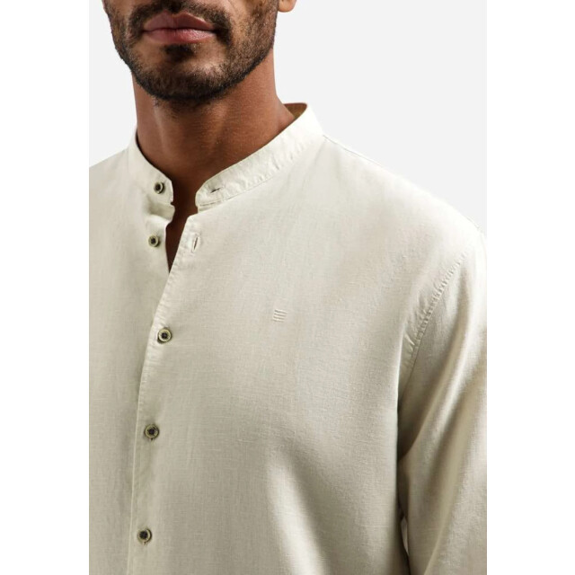 No Excess Shirt with linen granddad desert 31470218SN-045 large