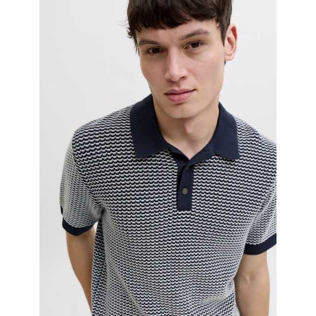 Jack & Jones Jprblukingsley knit polo ss dessin 5369.39.0032 large
