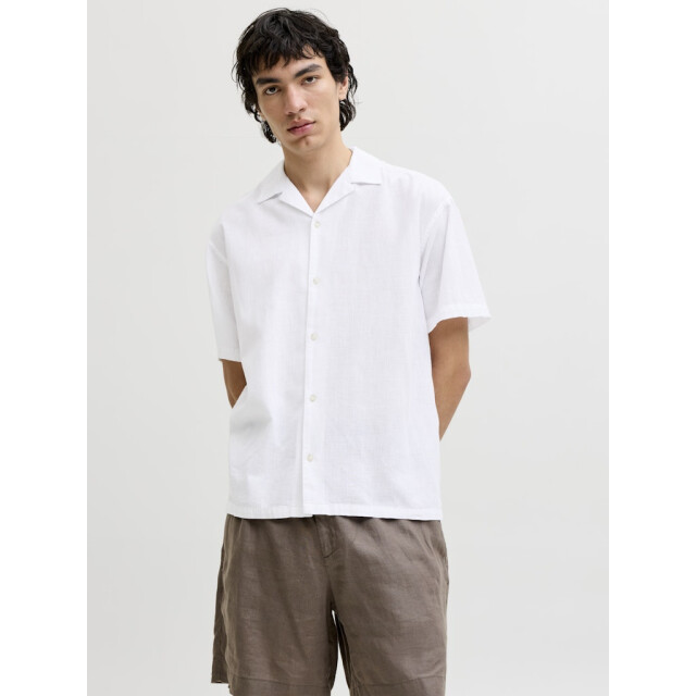 Jack & Jones Jjesummer linen blend resort shirt ss sn off-white 5309.02.0008 large