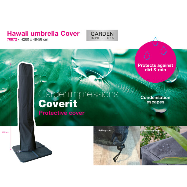 Garden Impressions Hawaii parasolset 300x300 donkergrijs 90 kg 3641338 large