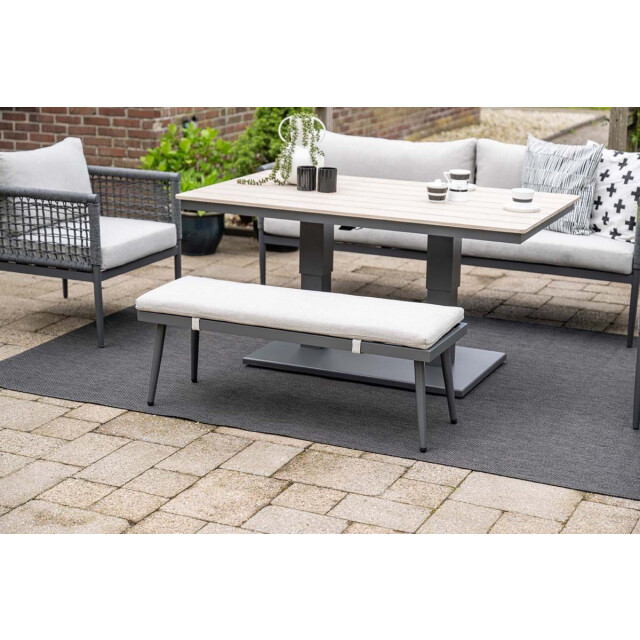 Garden Impressions Cyprus tafel- in hoogte verstelbaar 150x87cm -c. black-light teak 3177035 large