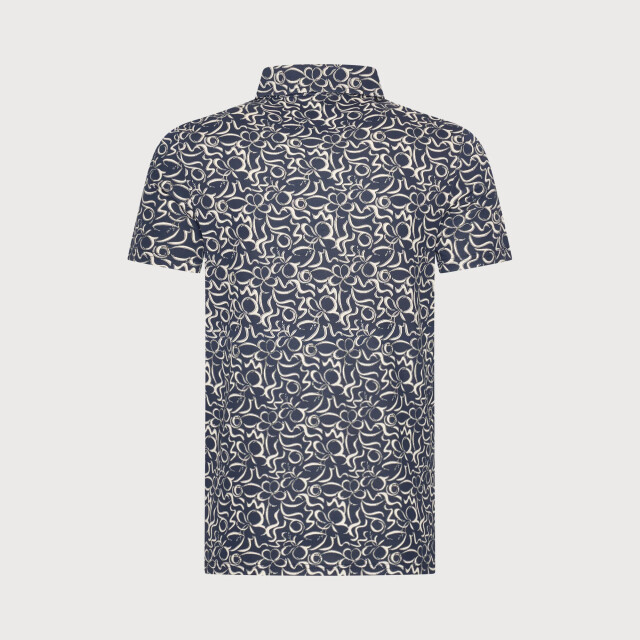 Blue Industry De florale polo | 6121.61-NAVY large