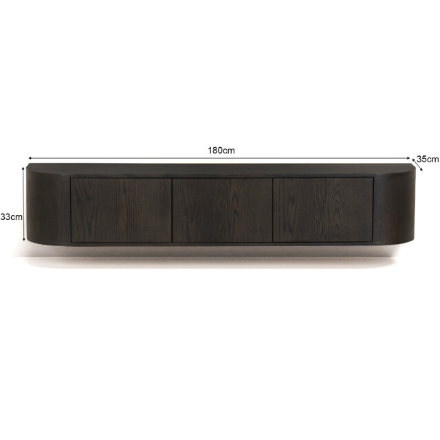 Livingfurn tv-meubel novero espresso zwevend 35x180x33cm 3286017 large