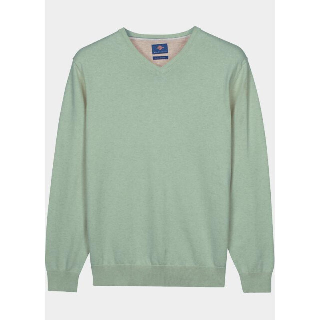 Bos Bright Blue Pullover cotton v-neck regular fit 618100cct/725 201420 large