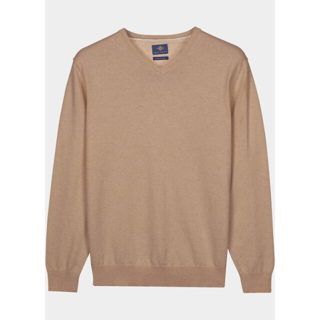 Bos Bright Blue Pullover cotton v-neckregular fit zand 618100cct/865 201421 large