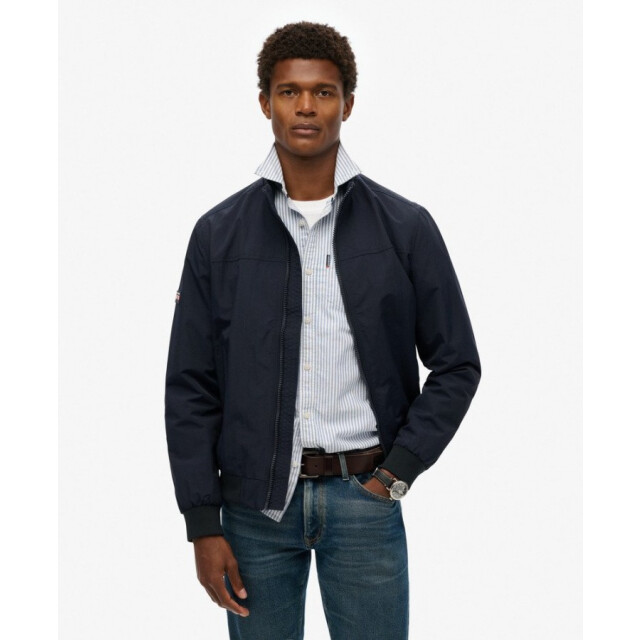 Superdry M5012079a harrington jacket 98t eclipse navy heren jack 98T Eclipse Navy/M5012079A  Harrington Jacket large