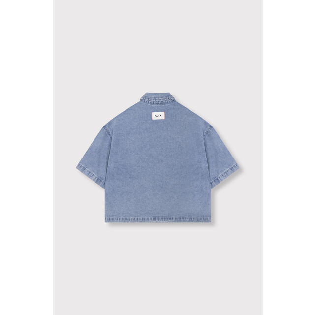 Alix The Label Denim ss blouse blue denim 4310.35.0005 large