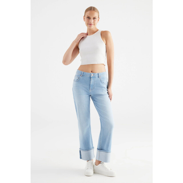 Cup of Joe Mid waist straight light blue Ruby-102 large