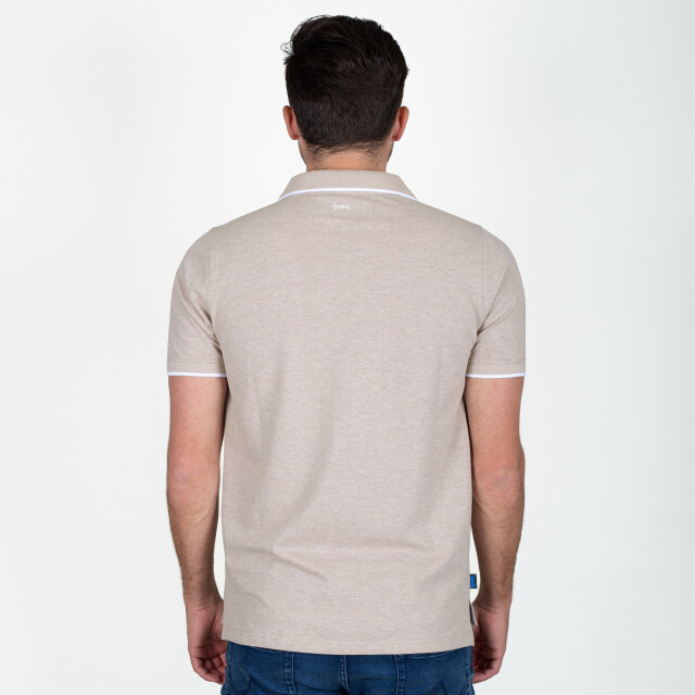 Q1905 Polo shirt stein zand melange QM2663762-842-1 large