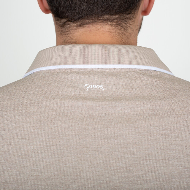 Q1905 Polo shirt stein zand melange QM2663762-842-1 large