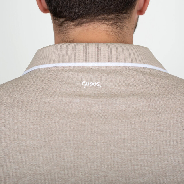 Q1905 Polo shirt stein zand melange QM2663762-842-1 large