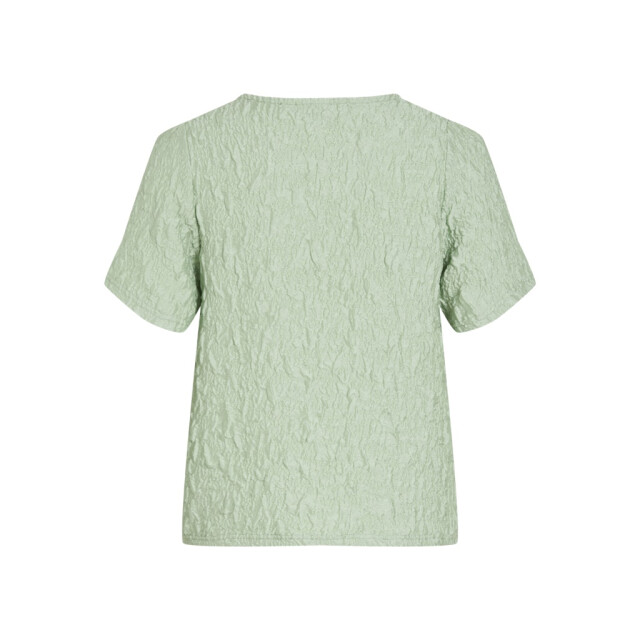 Vila visophia o-neck s/s top/r 14113417 smoke green 06011.369.0143 large
