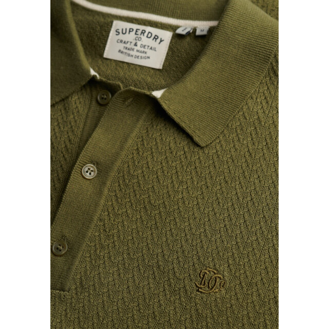 Superdry Knitted texture ss polo army 5369.26.0006 large