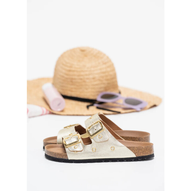 DWRS Label Dwrs madrid champagne dames slipper S2721-07 large