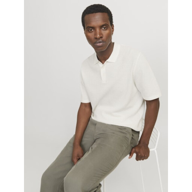 Jack & Jones jjegeorge knit polo ss sn 12268281 cloud dancer 05311.198.0074 large