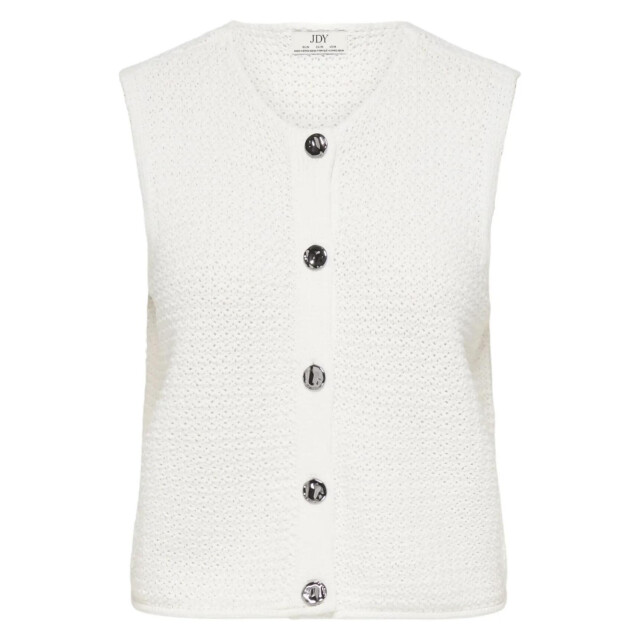 Jacqueline de Yong martha s/l o-neck vest knt 15366197 cloud dancer 06741.198.0081 large