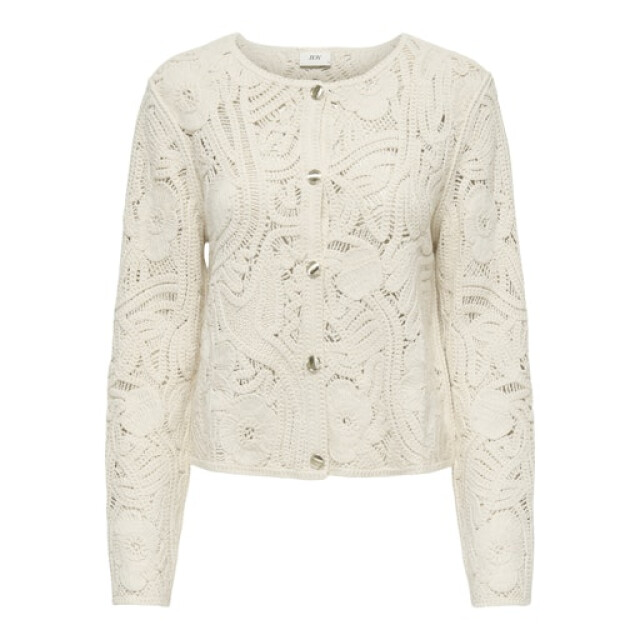 Jacqueline de Yong zanka l/s crochet cardigan jrs 15372593 cloud dancer 06741.198.0089 large