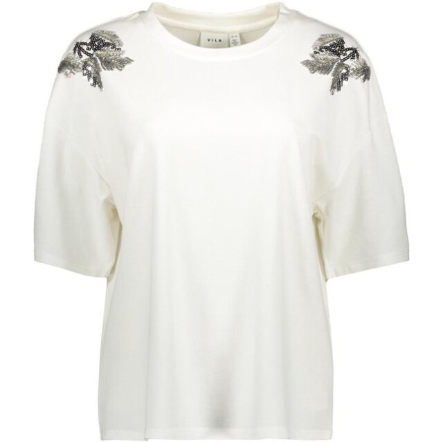 Vila Viselsa o-neck ss pearl t-shirt - 4339.01.0026 large