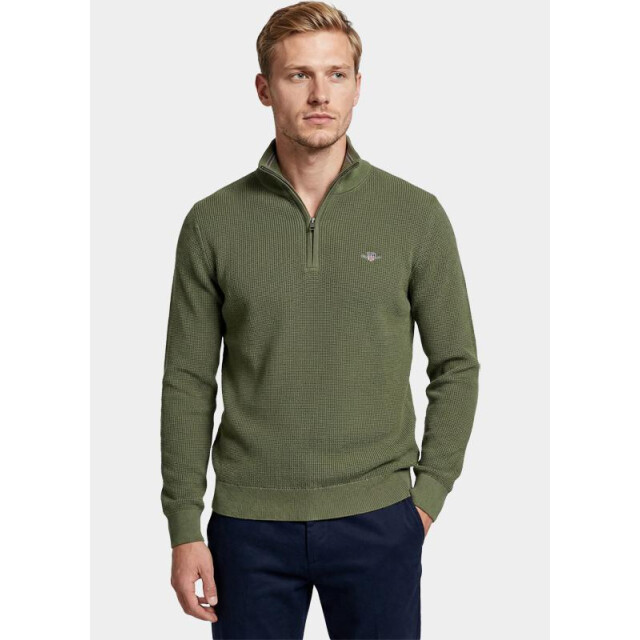 Gant Half zip katoenen textured sweater met 8030292/379 205883 large