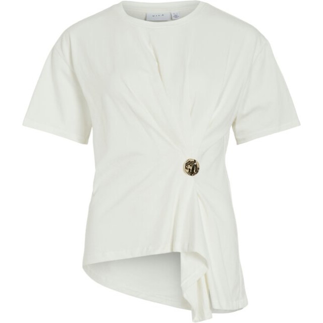 Vila Vikalmara o-neck ss buckle t-shirt off-white 4339.02.0160 large
