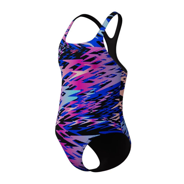 Speedo h-boom print medalist 1p wedstrijd badpak meisjes - 073171_990-128 large
