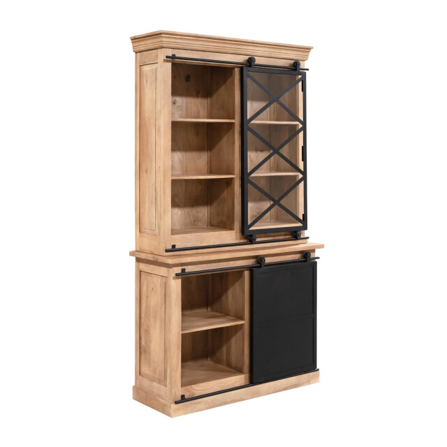 Starfurn vitrinekast fresno - 45x120x220 cm 3523975 large