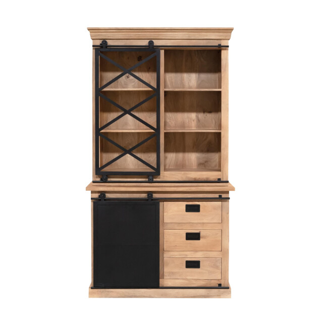 Starfurn vitrinekast fresno - 45x120x220 cm 3523975 large