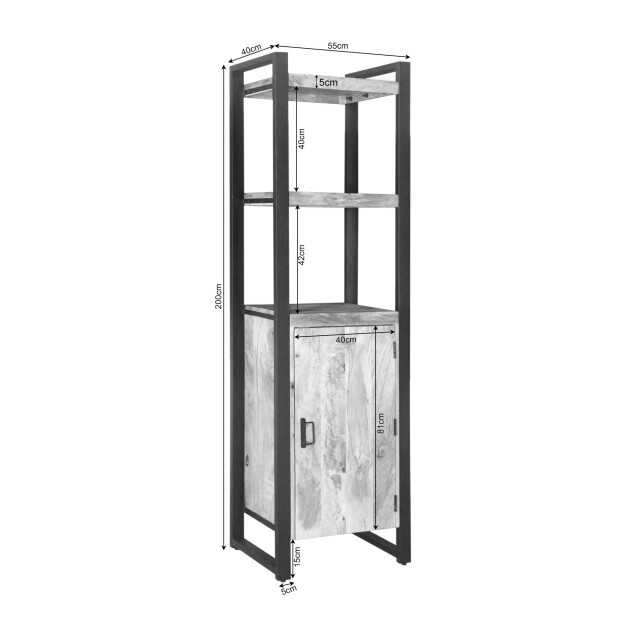 Starfurn boekenkast britt - 40x55x200 cm 3523925 large