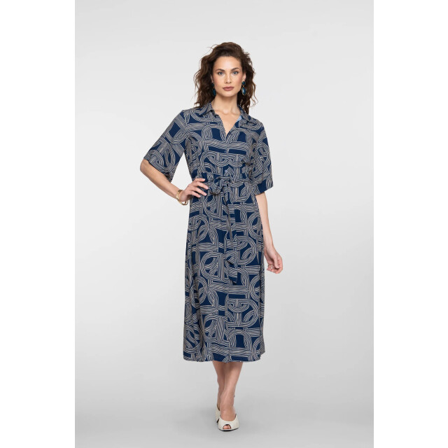 Geisha 67053-70 jurk met print en split 67053-70 jurk met print en split large