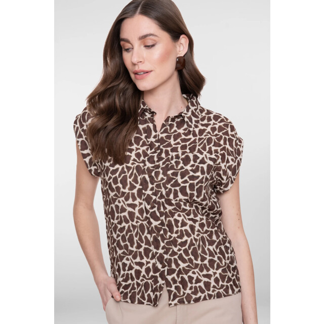 Geisha 63242-20 720 blouse sand/chocolate brown 63242-20 720 large