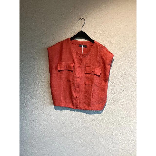 Geisha 63092-60 201 blouse with pockets burned orange 63092-60 201 large