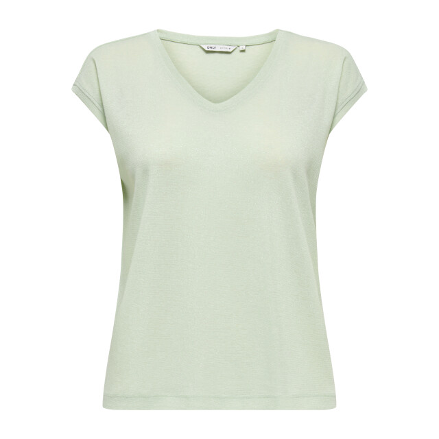 Only Onlsilvery s/s v neck lurex top jrs 15136069 large
