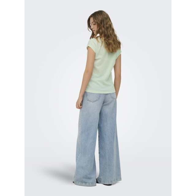 Only Onlsilvery s/s v neck lurex top jrs 15136069 large