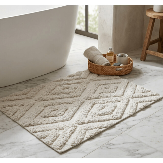 Casa di Elturo Badmat katoen boho squares /wit – 50 x 80 cm 2833574 large