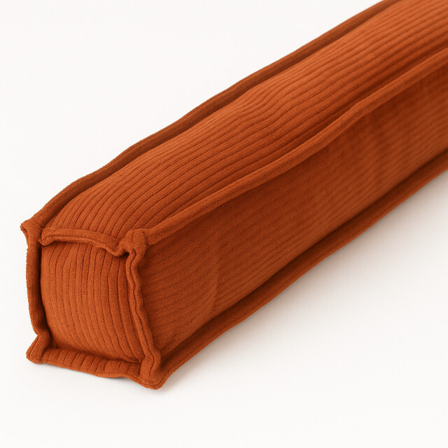 Casa di Elturo Tochtstopper deur 80 cm – cognac/roestkleur – corduroy look – polyester – 3285166 large