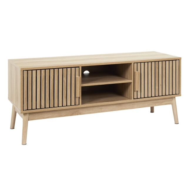 Casa di Elturo Tv-meubel bergen oak – 117 cm – bruin – houtfineer – met deurtjes & opbergvakken 3560011 large