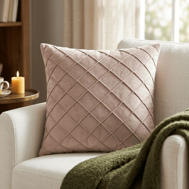 Casa di Elturo Sierkussen varena velvet 45 x 45 cm – luxe poeder kussen met geometrisch 3559977 large