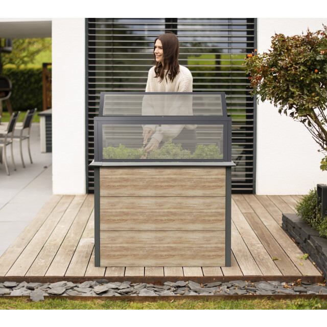 Westmann Primus plus m verhoogde kweekkas 100x50x113 cm houtlook 3559805 large
