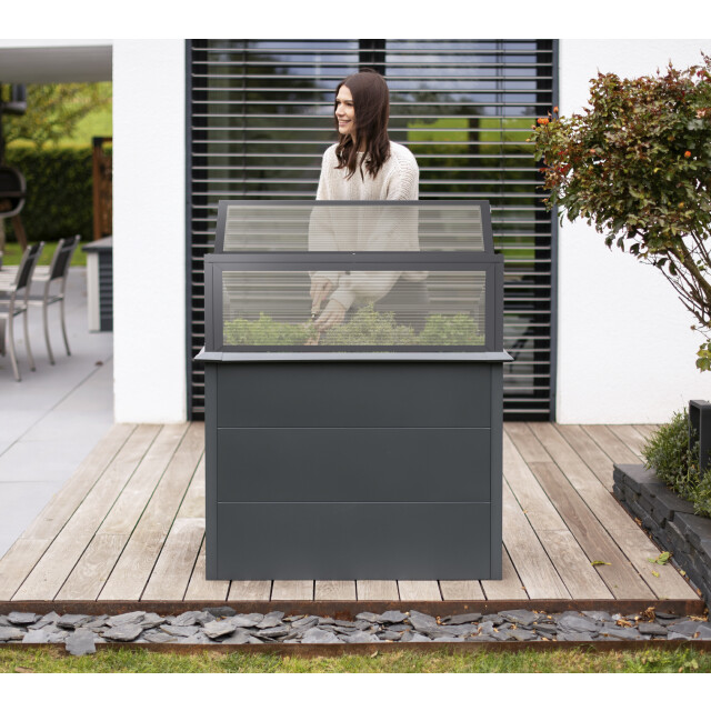 Westmann Primus plus m verhoogde kweekkas 100x50x113 cm antraciet 3559804 large
