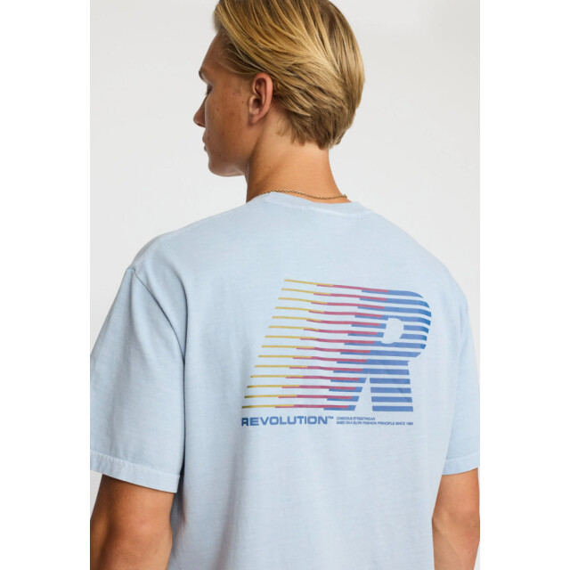 Revolution Printed t-shirt lightblue 1454 LIN Lightblue large