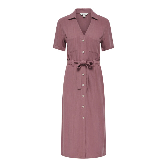Only Onlsiesta ss lin bl shirt dress pnt noos rose brow 15347210-207991 large