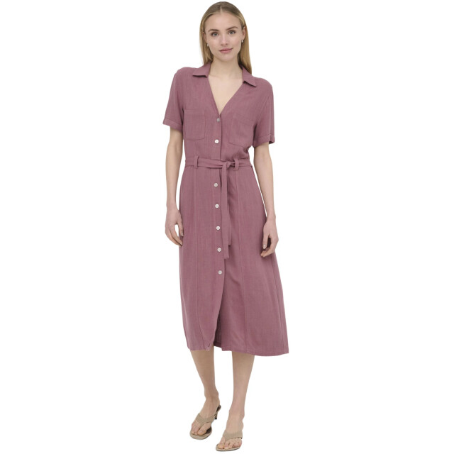 Only Onlsiesta ss lin bl shirt dress pnt noos rose brow 15347210-207991 large