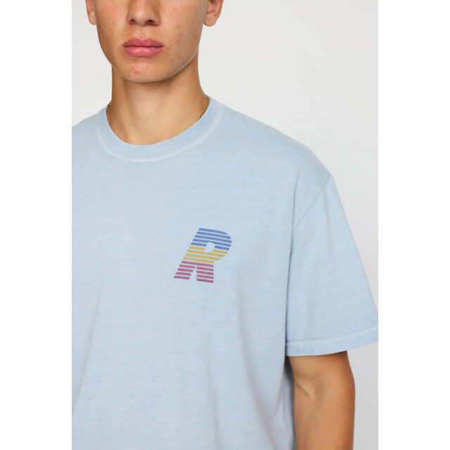 Revolution Printed t-shirt lightblue 1454 LIN Lightblue large