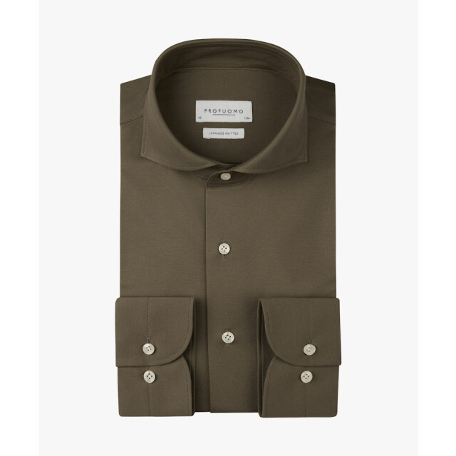 Profuomo shirt x-cutaway sf ppxh10032b h1 light brown 05631.840.0095 large