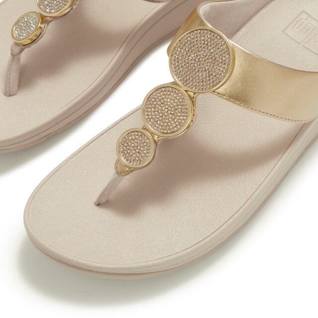 FitFlop Halo bead-circle metallic toe-post sandals HJ1 large
