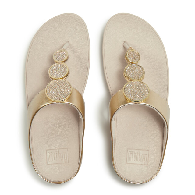 FitFlop Halo bead-circle metallic toe-post sandals HJ1 large