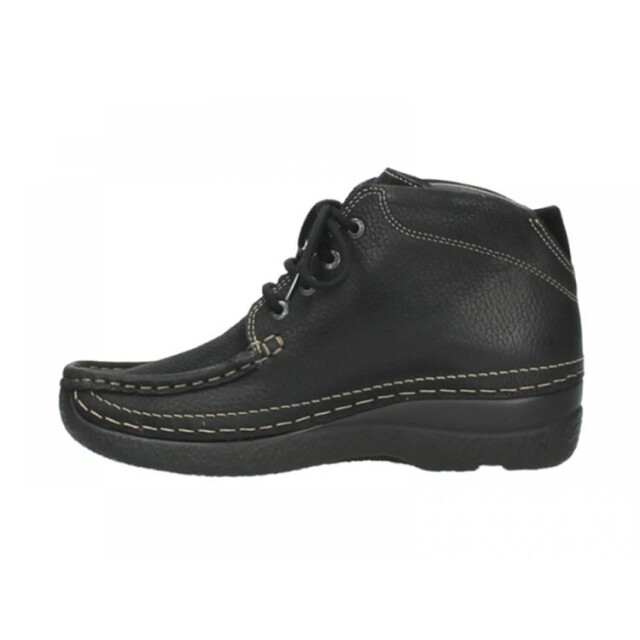 Wolky 06242 Roll Shoot Brushed montana nub Veterschoenen Zwart 06242 Roll Shoot Brushed montana nub large