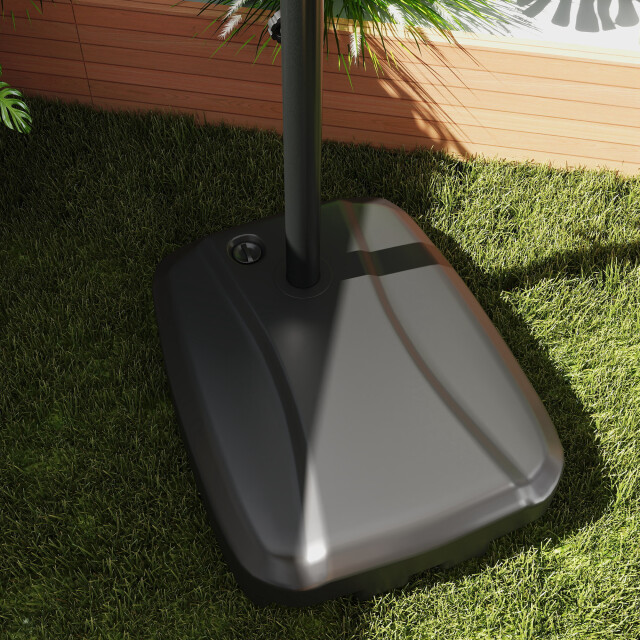 4goodz Zweefparasol vierkant 247 cm met parasolvoet kantelbaar en draaibaar - 3560444 large