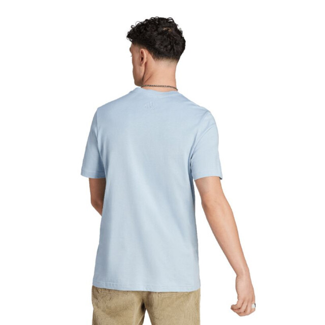 Adidas Heren essentials linear geborduurd logo single jersey t-shirt UTPP4352_lightblue large