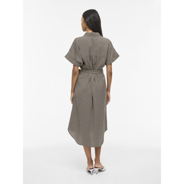Vila Vihula ss midi shirt dress noos taupe 4429.77.0003 large